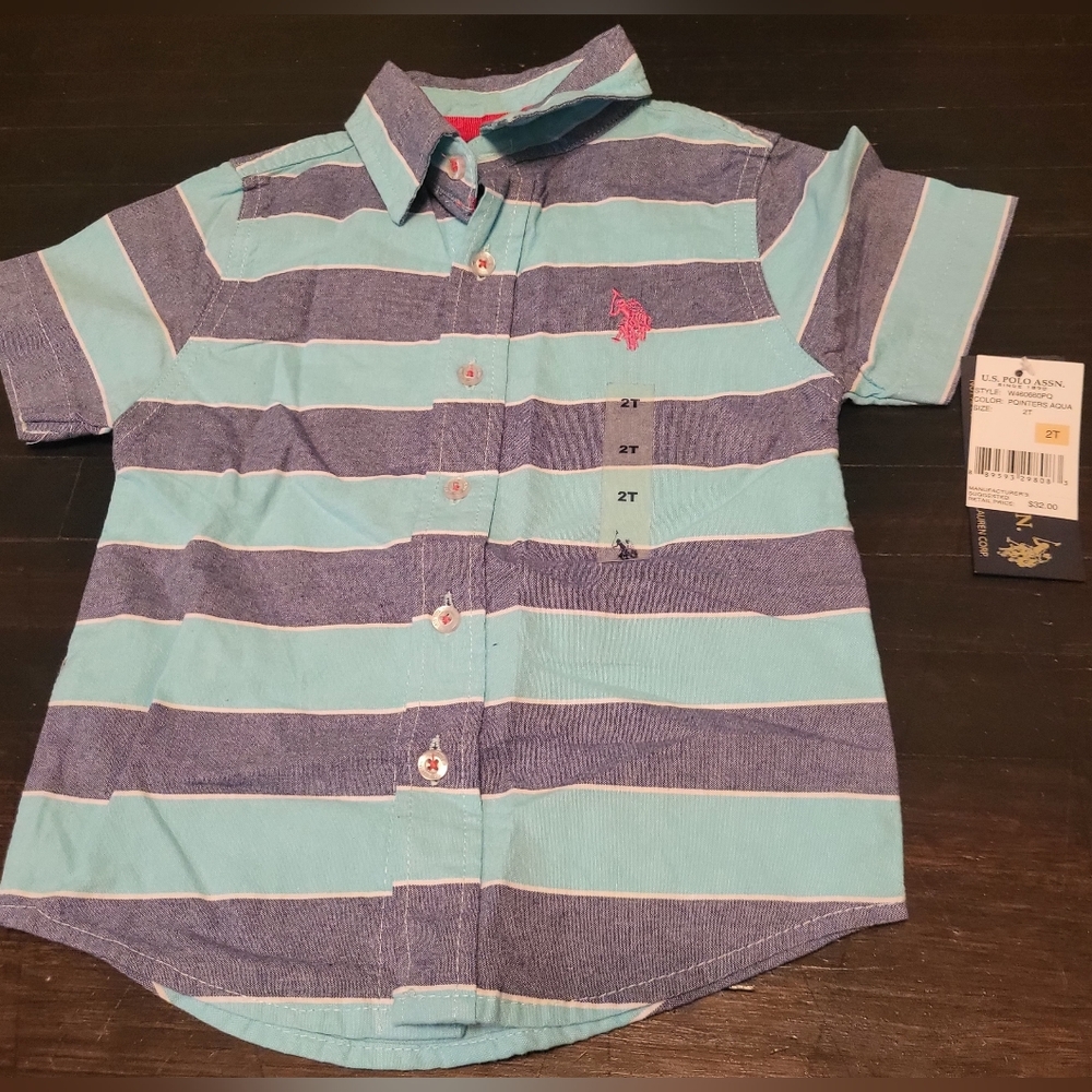 US polo assn button down boys shirt 2T